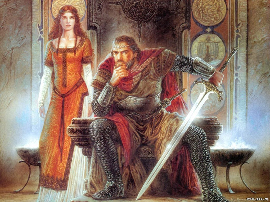 king Arthur & sword Askilibur